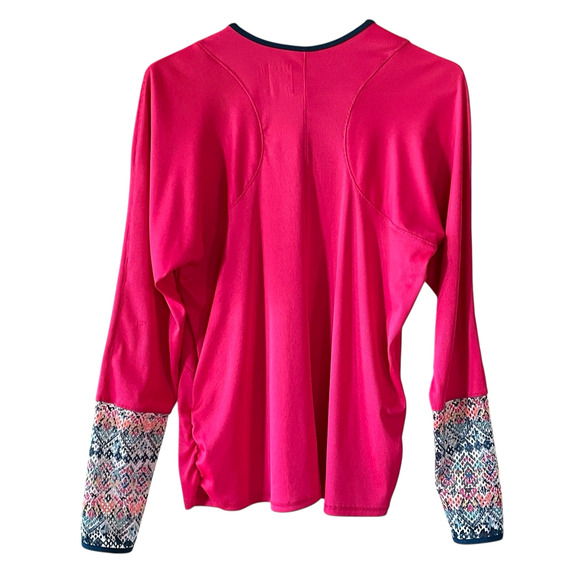 LUCKY IN LOVE Women's Size XL Pretty In Pink Long Sleeve Pullover Activewear Top - Picture 5 of 9